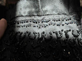 Vintage 20's Black and Iridescent Blue Beaded Bag