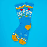 Gumball Poodle " I Love Peanut Butter" Gym Socks