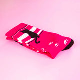 Gumball Poodle Pink Black Cat Scratching Gym Socks