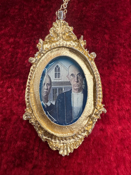 Abernathy's Werks of Art Necklace- American Gothic by Grant Wood