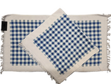 Vintage Blue Gingham Towel Set