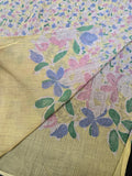 Vintage Floral Border Print Curtain Panels