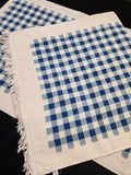 Vintage Blue Gingham Towel Set