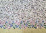 Vintage Floral Border Print Curtain Panels