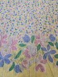 Vintage Floral Border Print Curtain Panels