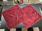 Vintage 90's Burgundy Set of Two Velvet Pillowcases