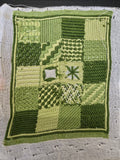 Vintage Green Patchwork Cross Stitch