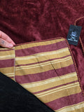 Vintage 90's Burgundy Set of Two Velvet Pillowcases