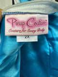 Gently Used Pinup Couture Blue Harlequin Jenny Dress