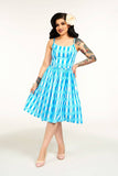 Gently Used Pinup Couture Blue Harlequin Jenny Dress