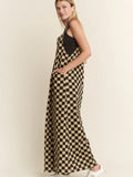 Jade By Jane Checkered Wide Leg Overalls