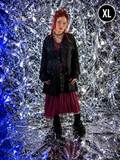 Gently Used Black Brocade Victorian Jacket