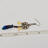 Mio Queena Moon Goddess Earrings Witch Hook Earrings