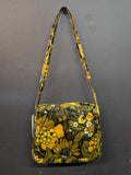 Vintage Green Yellow Floral Carpet Bag