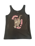 Red's Retro Kitty Heat Transfer Black Tank
