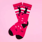 Gumball Poodle Pink Black Cat Scratching Gym Socks