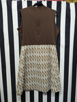 Vintage Volup 60s Brown Polyester Dress
