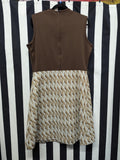 Vintage Volup 60s Brown Polyester Dress