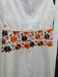 Vintage 60s White Lace Flower Embroidered Dress