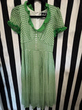 Anita Cruz Hell Bunny Green Gingham Dress