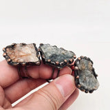 Mio Queena Irregular Natural Agate Rough Stone Adjustable Ring