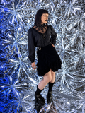 Vintage Black Victorian Inspired Blouse
