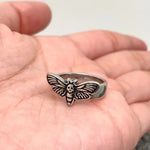 Mio Queena Stainless Steel Women's Stainless Steel Moth Ring