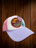 Reds Vintage Pink Patch Hat - Blue Rose