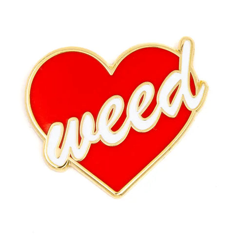These Are Things Weed Heart Enamel Pin