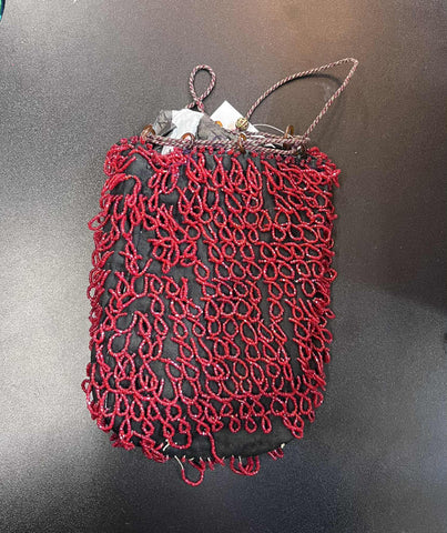 Vintage 20's Red Hand-Beaded Bag