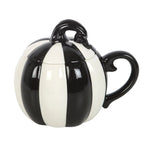 Black and White Lidded Pumpkin Mug