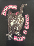 Red's Retro Kitty Heat Transfer Black Tank