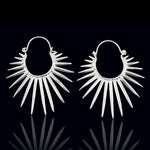 Coco Loco Silver Spiked Hoops