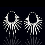 Coco Loco Silver Spiked Hoops
