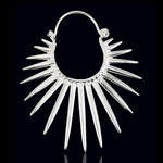Coco Loco Silver Spiked Hoops