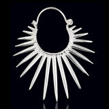 Coco Loco Silver Spiked Hoops