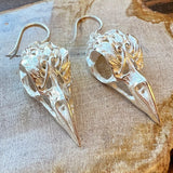 Coco Loco Silver Raven Earrings