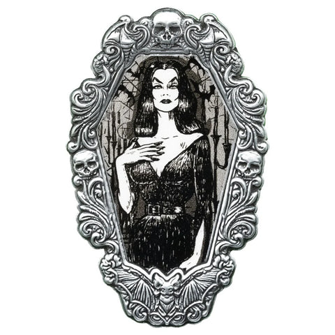 Kreepsville Vampira Gorey Gothic Frame Enamel Pin