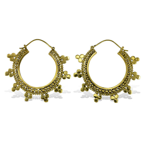 Coco Loco Brass Bindi Hoops