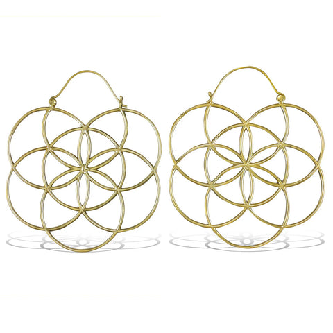Coco Loco Flower of Life Hoops
