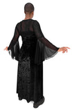 Foxblood Mesh Mega Bell Sleeve Bolero