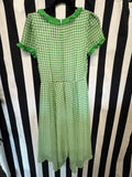Anita Cruz Hell Bunny Green Gingham Dress