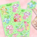 Bright Bat Design - Fairy Cows Sticker Sheet (2 Pack)