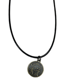 Elephants and Flowers - Corded Bronze Zodiac Necklace