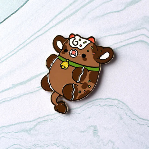 Bright Bat Gumdrop the Gingerbread Cow Nugget Enamel Pin