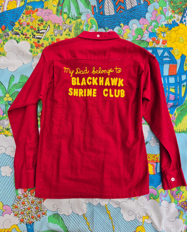 Vintage Black Hawk Button Up