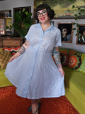 Vintage Volup Pastel Blue Shirt Dress