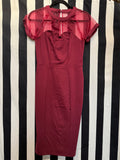 Anita Moore UV Burgundy Sheer Dress