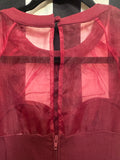 Anita Moore UV Burgundy Sheer Dress