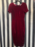 Anita Moore UV Burgundy Velvet Dress